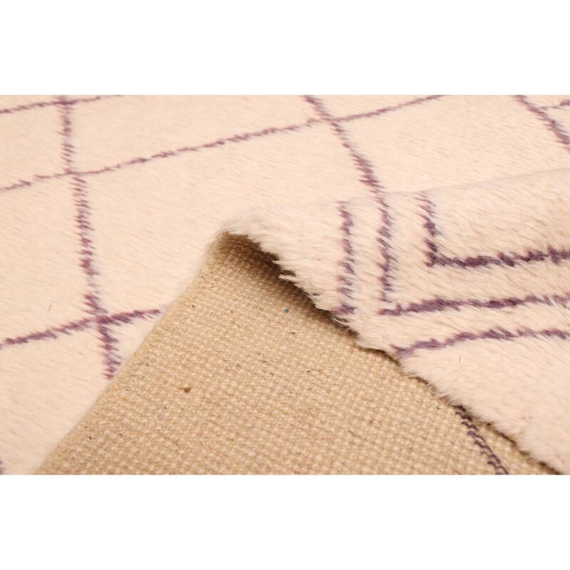 ECARPETGALLERY Hand-knotted Pak Finest Marrakesh Cream Wool Rug - 6'1 x 7'8