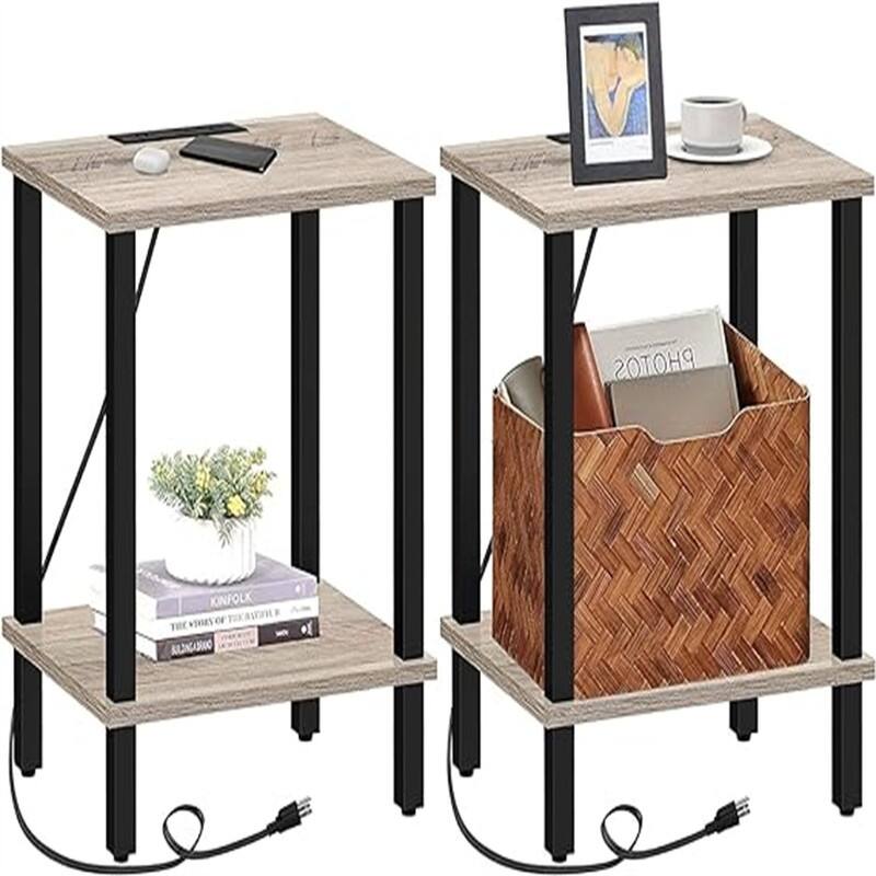 End Table with Charging Station