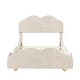 preview thumbnail 51 of 52, Velvet Upholstered Platform Bed with Cloud Shaped Slats