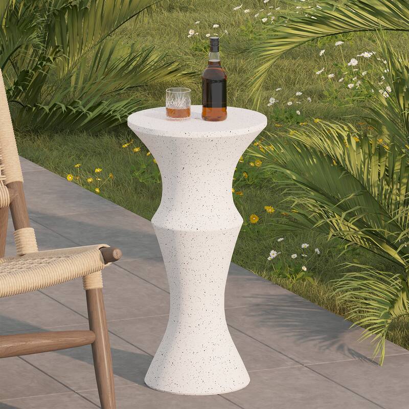 Patio Round Pedestal End Table, Side Table
