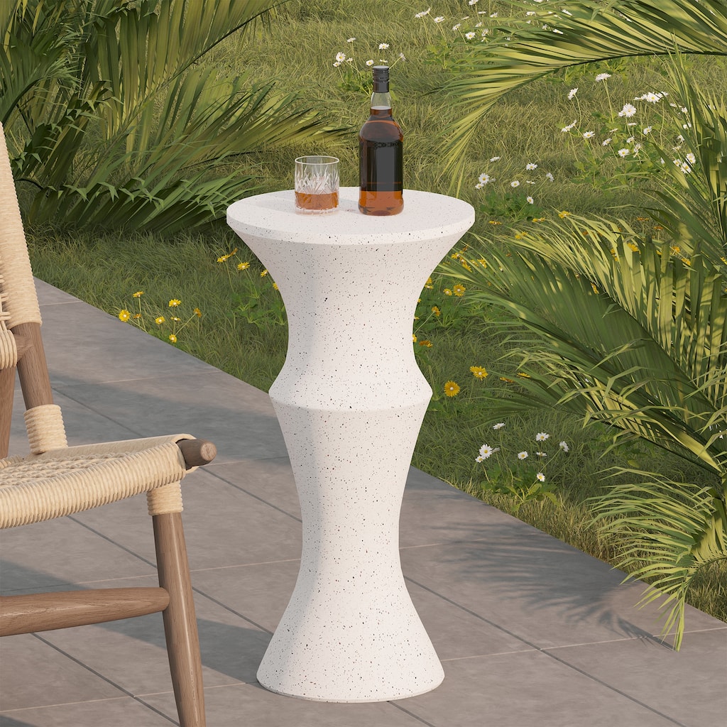 Patio Round Pedestal End Table, Side Table