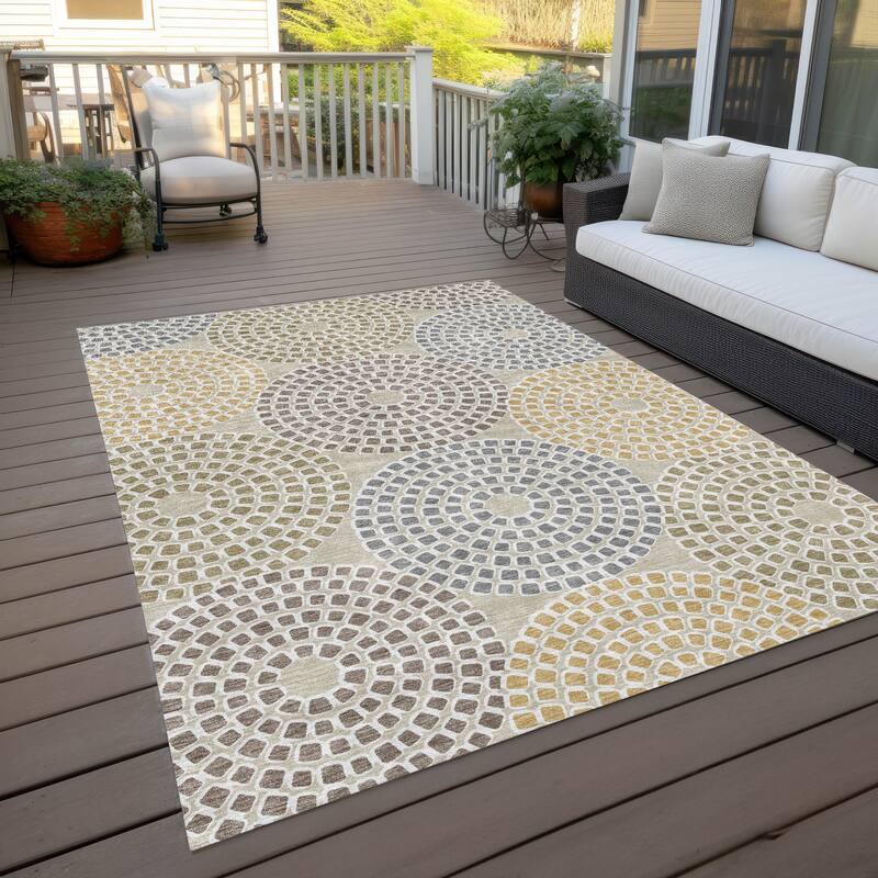 Machine Washable Indoor/ Outdoor Chantille Contemporary Rug
