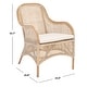preview thumbnail 11 of 9, SAFAVIEH Charlie Grey WhiteWash/White Rattan Accent Chair with Cushion - 23.4" W x 24.8" L x 32.7" H