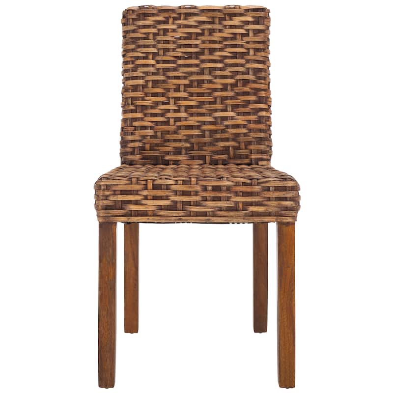 SAFAVIEH Luana Dining Unfinished Natural Wicker Dining Chair (Set of 2) - 19" x 22.5" x 34.5" - 19"W x 23"D x 35"H