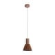 preview thumbnail 2 of 1, Golden Lighting Faroe 8in Integrated LED Pendant in Coffee/Black Felt - Brown