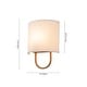 preview thumbnail 19 of 17, 1-Light Modern Ivory Fabric Wall Sconce