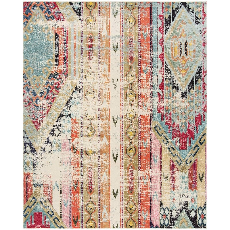 Contemporary Area Rug - 5'1" x 7'7" - Navy Blue Boho Chic Rug - Non-Shedding Living Room Rug - 91 x 61