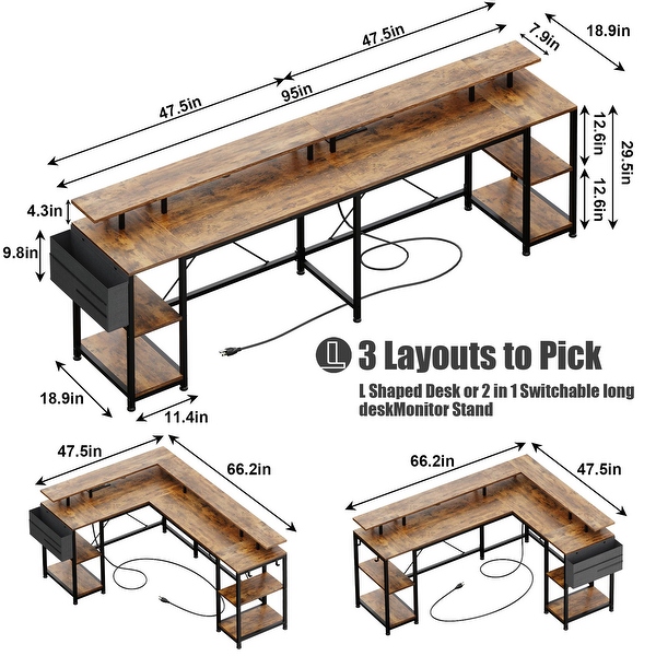 L Shaped Gaming Desk 95