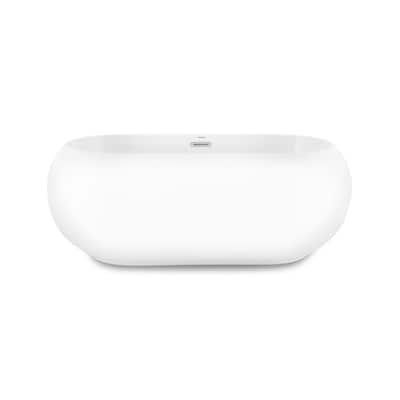 Swiss Madison Plaisir 63" Free Standing Acrylic Tub with Center Drain
