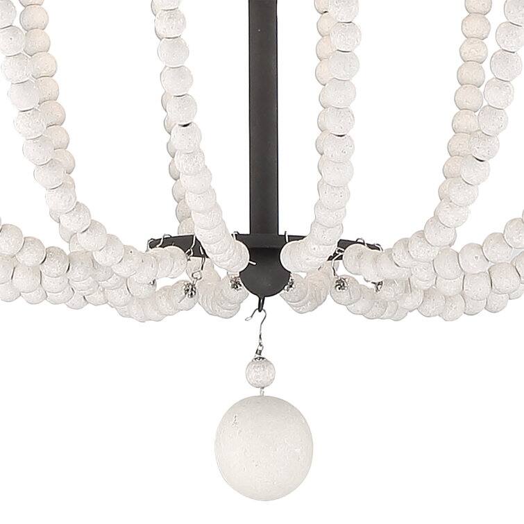 Acroma 4 - Light Candle Style Chandelier With Beaded Accents-UL Certified