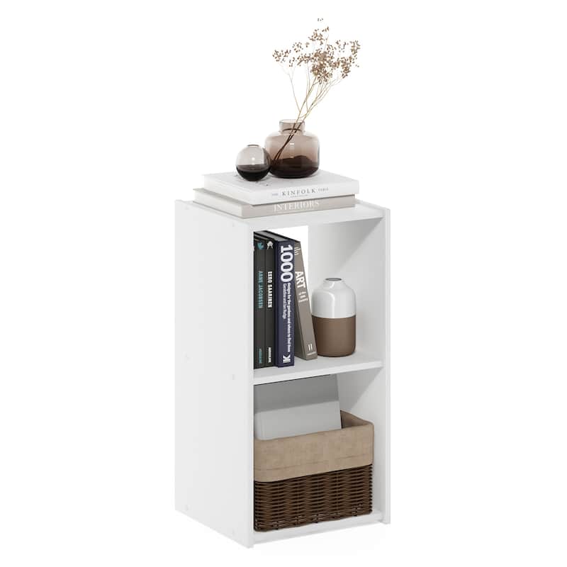 Storage Cabinet - White Cubic Organizer with Shelves - Home Decor & Living Room Storage