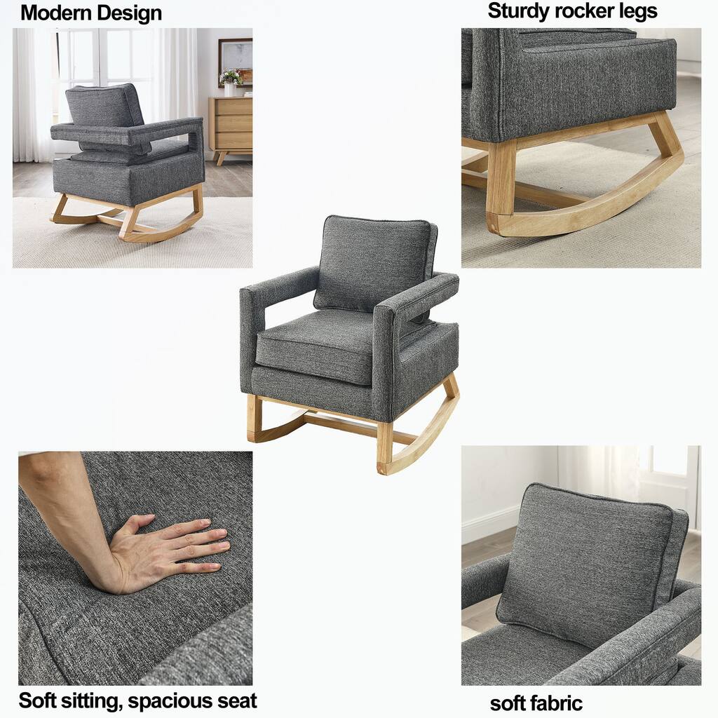 Design For Rocking Arm Hollow Design Accent Lounge Arm Rocking Chair - Overstock - 36964703