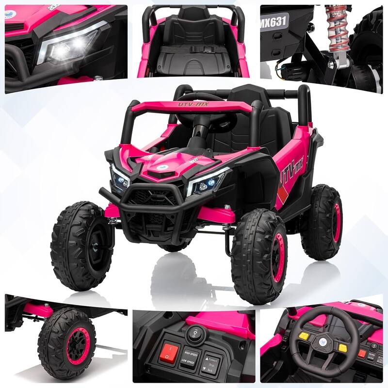 12V Kids Ride On Car,UTV Truck with Remote Control,Electric Vehicle with 4 Spring Suspension