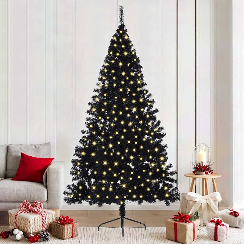 vidaXL Christmas Tree - Black 82.7" without balls - 7 Foot