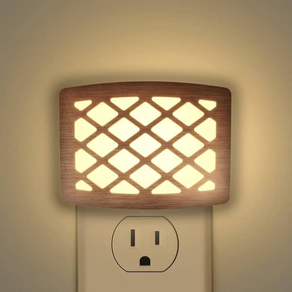 LED Night Lights Plug into Wall 2-Pack, Vintage LED Night Light, 120LM, Dusk-to-Dawn Sensor, Warm White 3000K - 2.76 in.