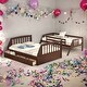 preview thumbnail 1 of 11, Detachable Design Twin-Over-Full Bunk Bed with Drawers，Ladder and Storage Staircase,White White