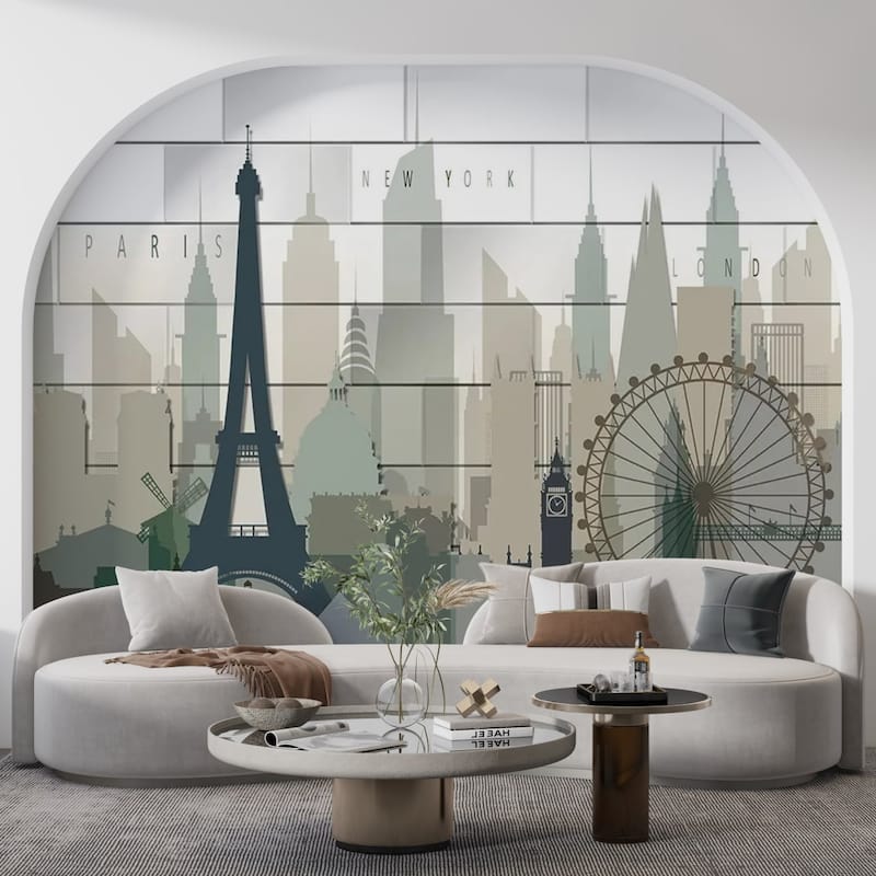 GK Wall Design Paris Landscape Eiffel Tower Peel&Stick Wallpaper