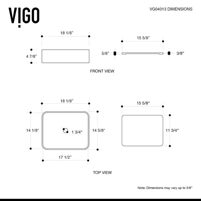 Vigo Jasmine 18-1/8" Matte Stone� Vessel Bathroom Sink with 1.2 GPM