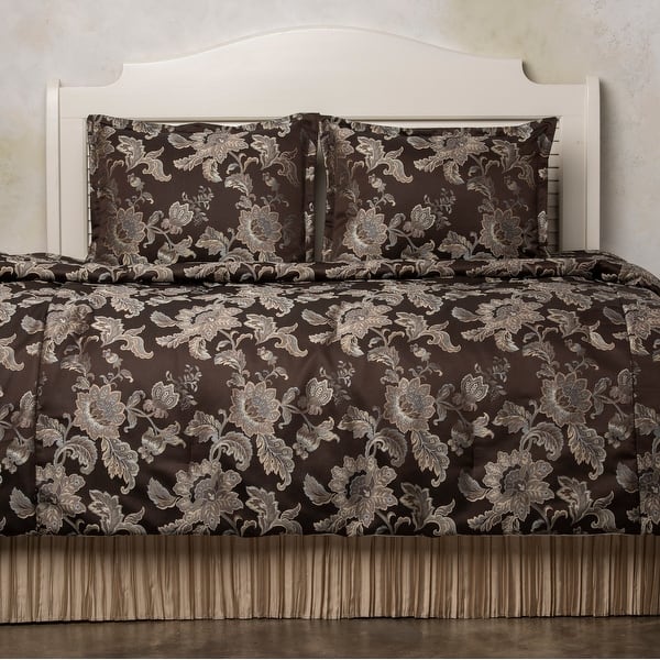 Josephine chocolate floral comforter set Bed Bath & Beyond 33258336