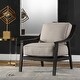 preview thumbnail 2 of 4, 31" neutral linen blended fabric beige chair