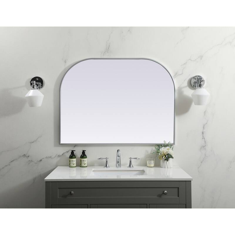 Indigo Home Metal Frame Arch Mirror 40x30 Inch