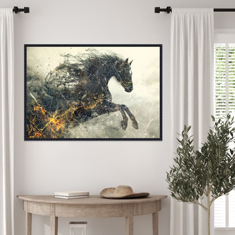 Horse No 15 by Rafal Kulik Framed Canvas Wall Art Print