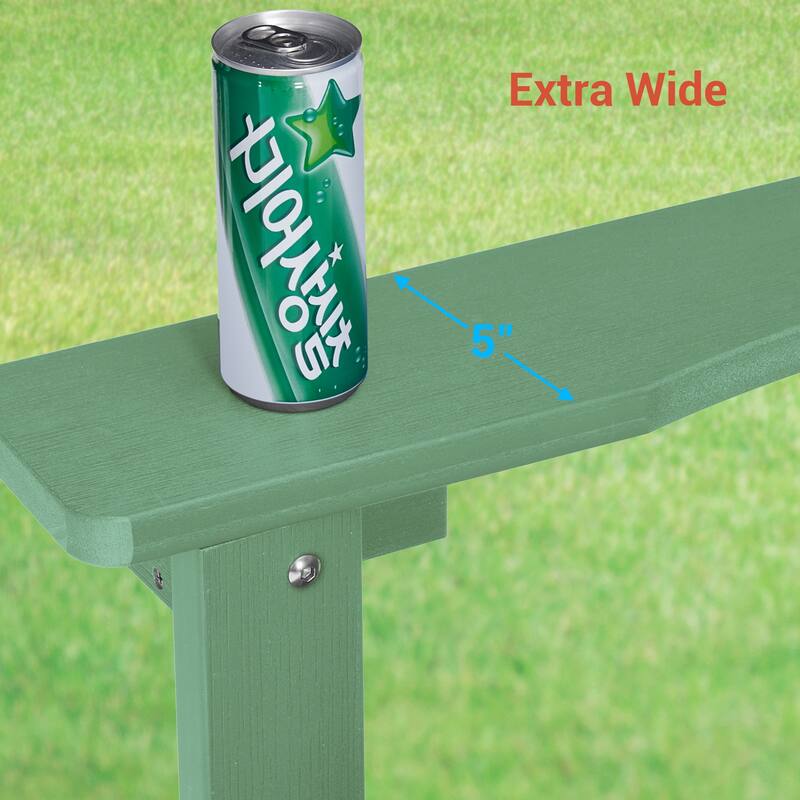 BONOSUKI Patio Adirondack Chair w/Cupholder,Weather Resistant-Set of 4