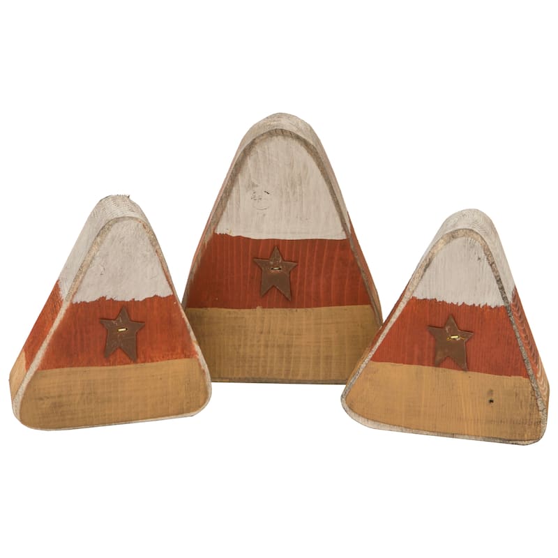Autumn Farmhouse Candy Corn Decorations - Orange