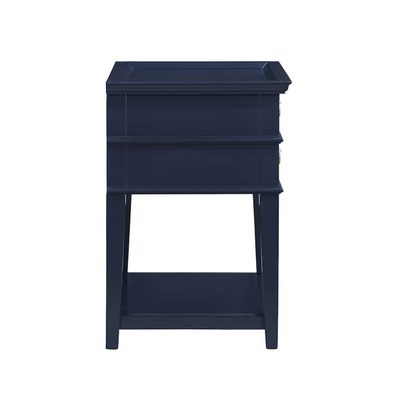 Collette 2-Drawer Tray Top Nightstand by Greyson Living