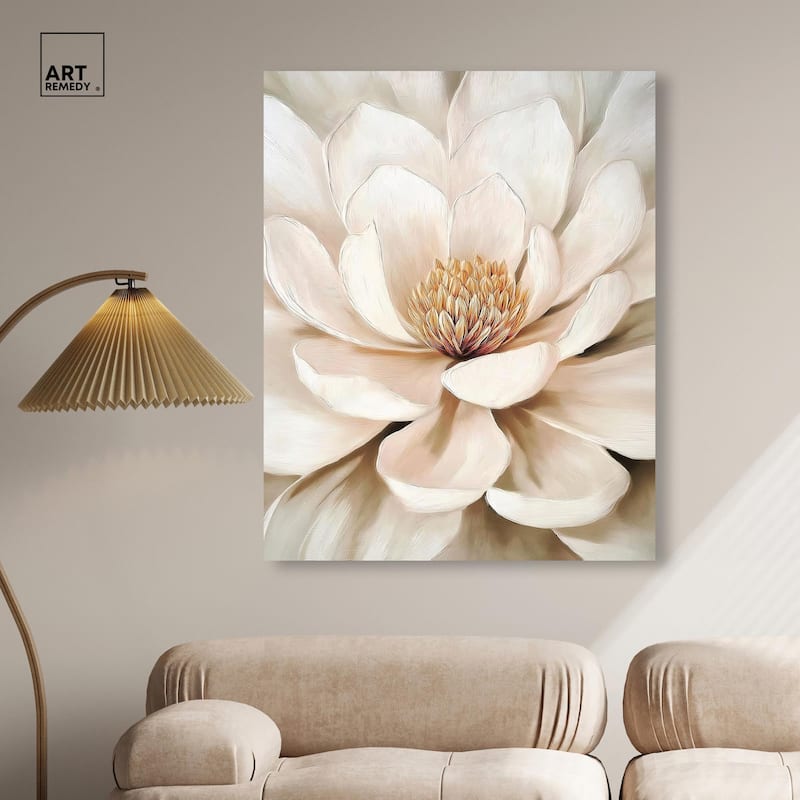Golden Heart Canvas by Art Remedy, Gallery Wrapped
