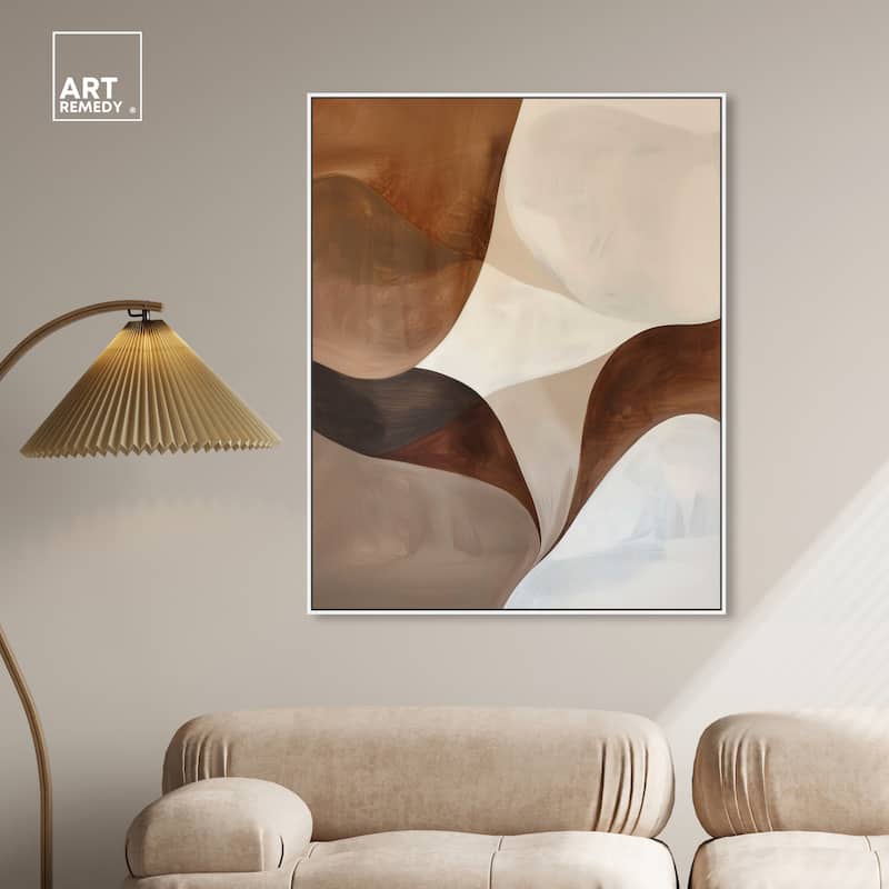 Art Remedy Dream Away Ii Framed Abstract Shapes 1 Piece Canvas Wall Art