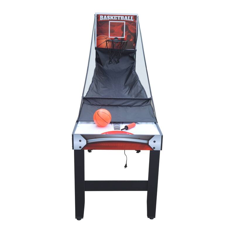 Hathaway Scout 54-in 4-in-1 Multi Combo Game Table, Air Hockey, Arcade Basketball, Table Tennis, Dry Erase Board