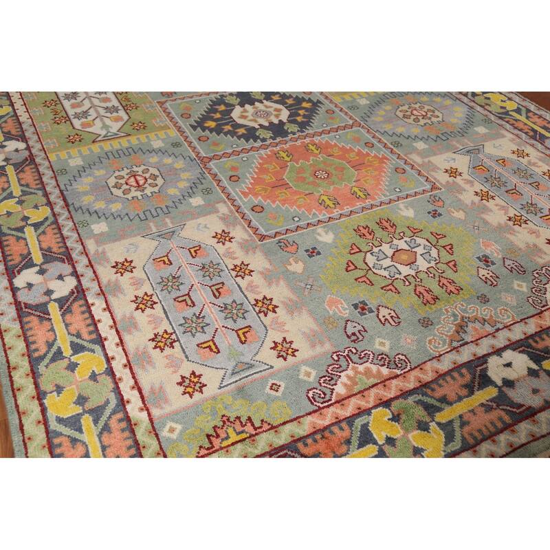 Geometric Heriz Serapi Oriental Area Rug Handmade Wool Carpet - 7'11"x 9'11"