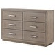 preview thumbnail 18 of 21, Kenora 6-drawer Dresser and Mirror Barley Brown