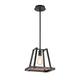 Wood and Oil Rubbed Bronze 1-Light Pendant - Oil Rubbed Bronze
