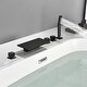 preview thumbnail 4 of 10, Deck Mount Waterfall Tub Faucet With Handheld Shower Brass Roman Bathtub Faucet Modern Tub Filler With Hnad Sprayer