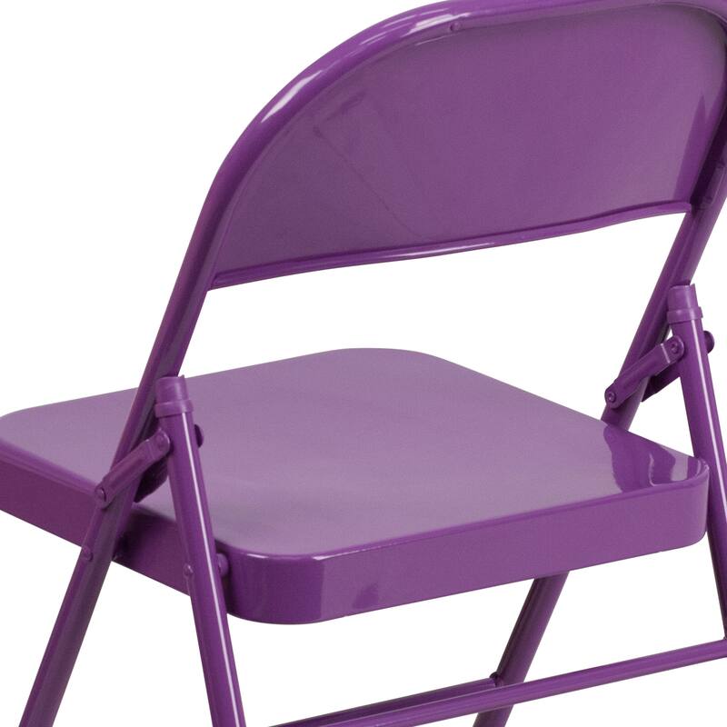 4 Pack Triple Braced & Double Hinged Folding Chair