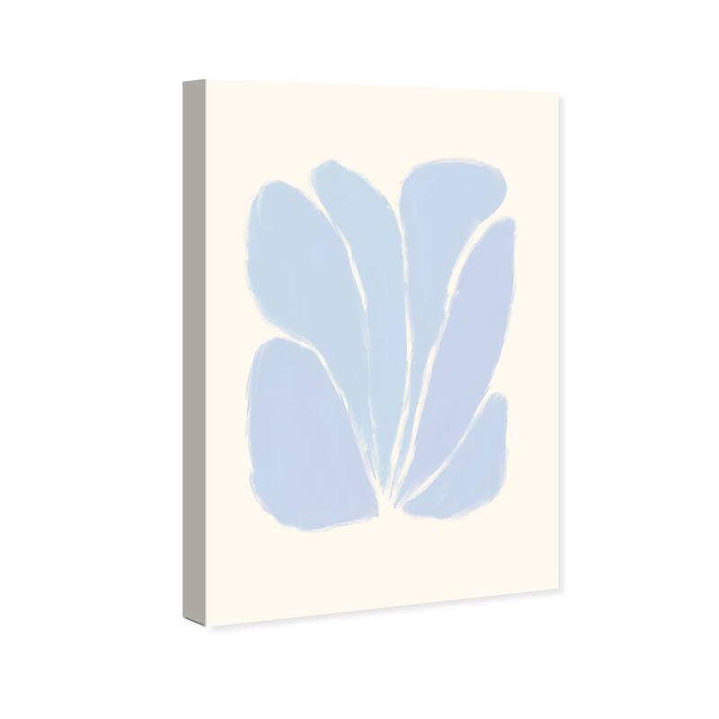 Wynwood Studio Floral and Botanical From my Chalkboard II Blue and Pastel Blue Modern & Contemporary Wall Art Canvas Print