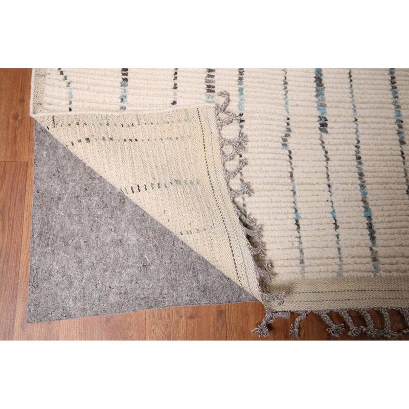 Earth Tone Moroccan Large Area Rug Hand-Knotted Oriental Wool Carpet - 11'9" x 15'3"