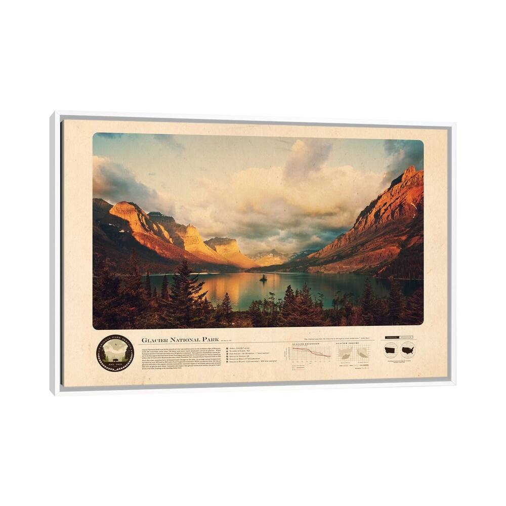 iCanvas "Glacier National Park" by 2046 Design Framed Canvas Print