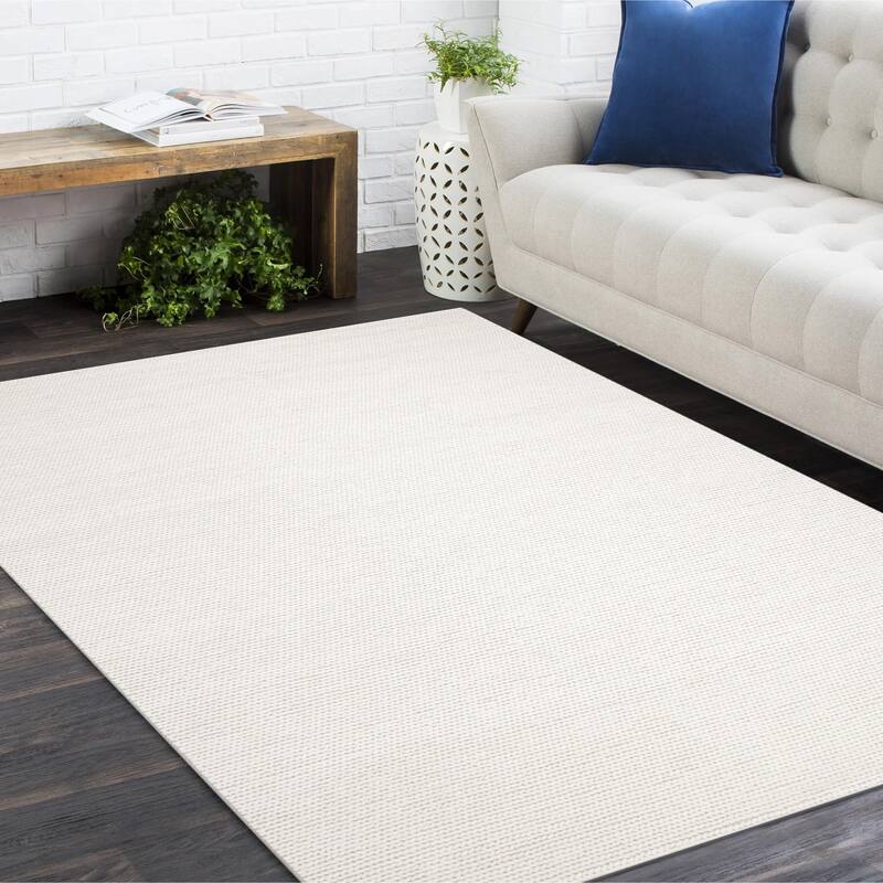 Overton Handmade Modern Contemporary Solid Area Rug