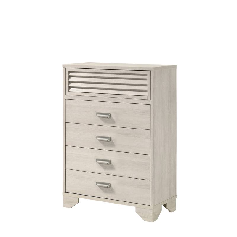 Vanni 6 Piece White Panel Bedroom Set