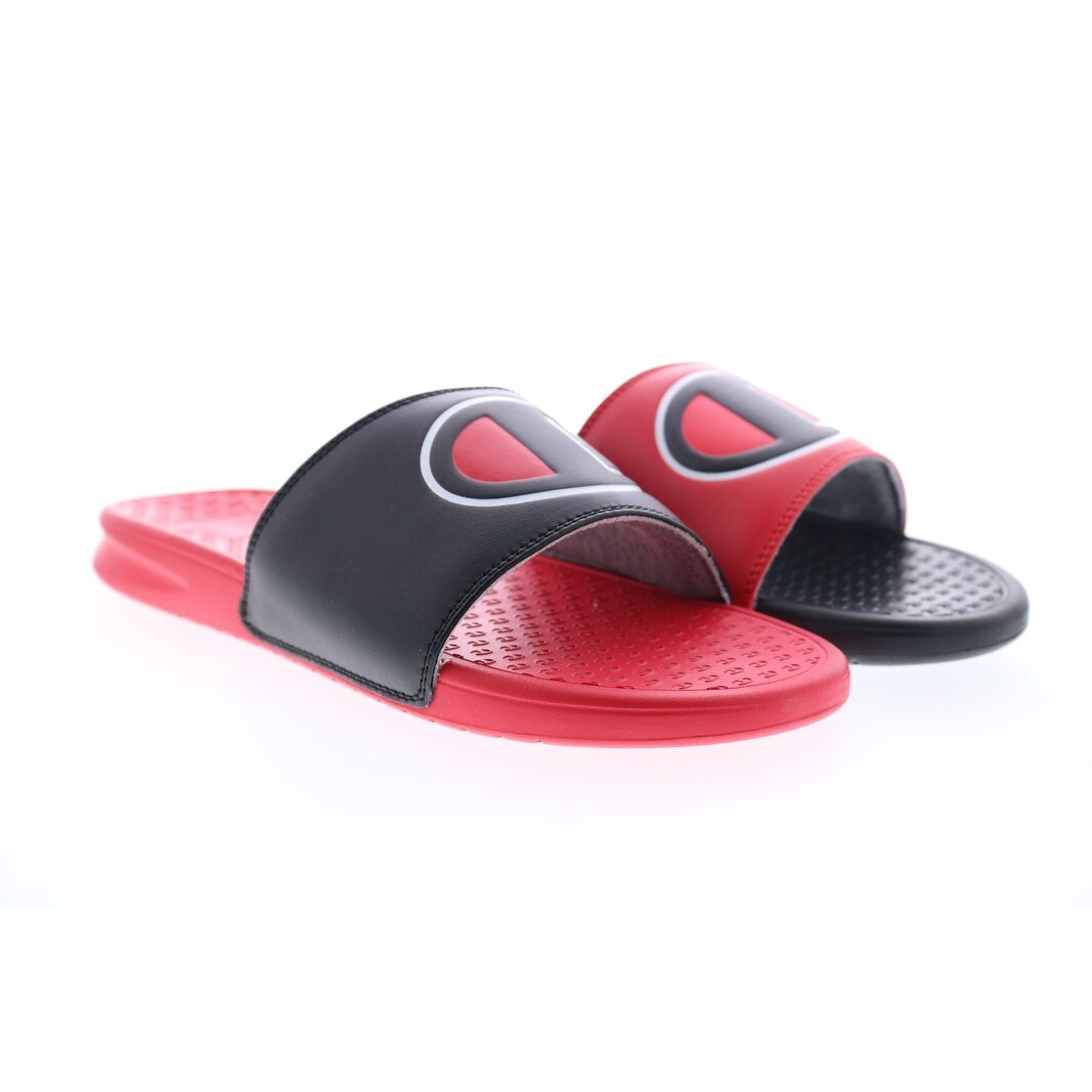 red black sandals