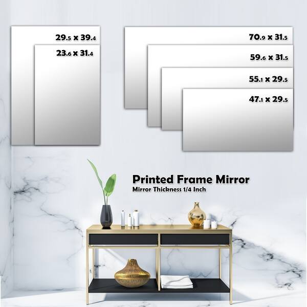 Designart Copper Spruce 1 Mid Century Mirror Wall Mirror Overstock 28022171
