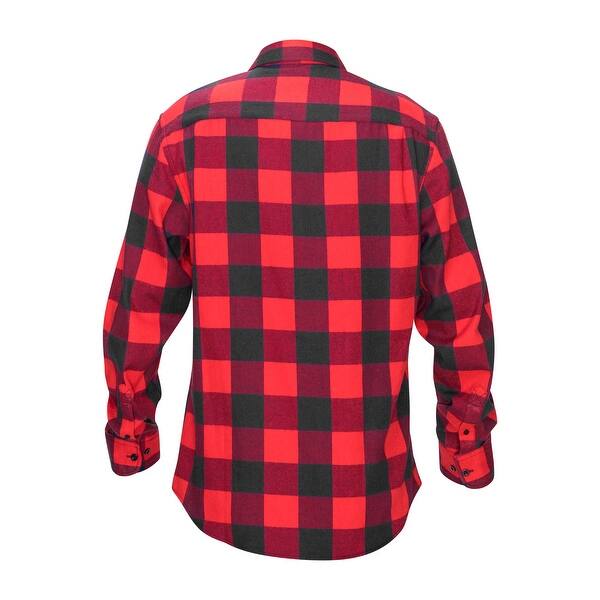 Braveman Men S Buffalo Plaid Button Down Classic Fit Flannel Shirt Overstock 32556023