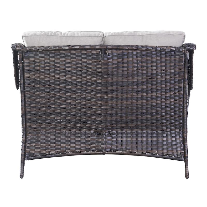 Gymojoy Outdoor Sofa Furniture Patio Loveseat Sofa with Weather-Resistant Cushions