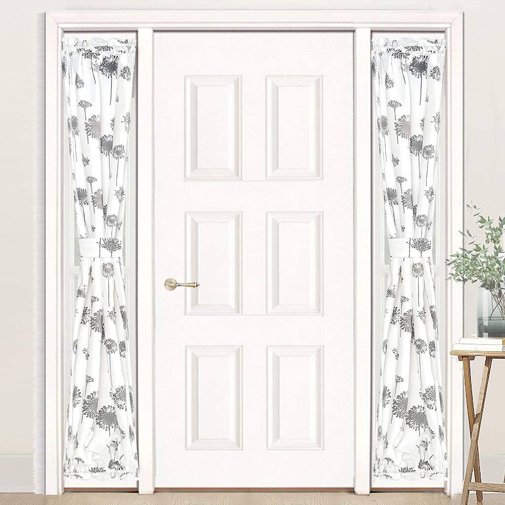 DriftAway Dandelion Floral Botanical Sidelight Door Curtain