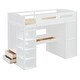 preview thumbnail 8 of 18, White Twin Size Solid Wood Loft Bed with Desk, Wardrobes, and Shelves