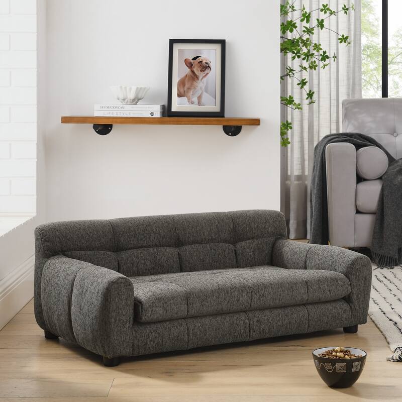 Soft and comfortable pet sofa with backrest and armrests, suitable for modern rectangular pet sofas for large and medium-sized