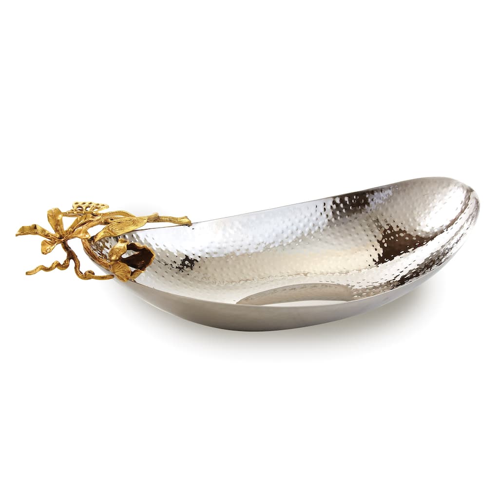 Jiallo Gold Butterfly Boat Shaped Bowl